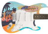 The Beach Boys Autographed Beach Photo Graphics Fender Guitar Exact Proof ACOA