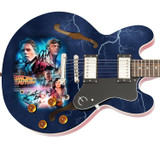 Back To The Future Cast Signed Framed Display Graphics Photo Guitar ACOA