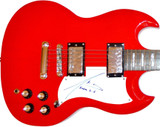 Akon Signed Autographed Red Guitar