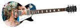 John Travolta Grease Signed Custom Graphics 1/1 Photo Guitar ACOA