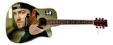 Lee Brice Signed 1/1 Custom Graphics Photo Guitar