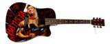 WWE Batista Signed 1/1 Custom Graphics Photo WWF Guitar PSA