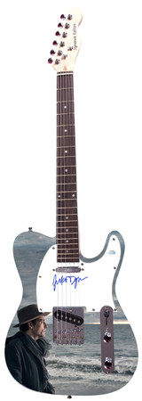 Jakob Dylan Bob Son Wallflowers Autographed Custom 1/1 Graphics Photo Guitar ACOA