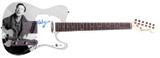 Pete Seeger w Sketch Signed Custom 1/1 Graphics Photo Guitar ACOA