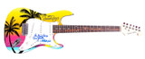 Beach Boys Mike Love Bruce Johnston Autographed Graphics Guitar Exact Proof ACOA