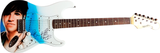 Fall Out Boy Pete Wentz Plus Autographed Hand Airbrushed Guitar UACC AFTAL RACC PSA