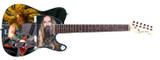 Zakk Wylde Autographed w Sketch Spiral Sonic Fury Custom Graphics Guitar