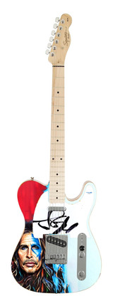Aerosmith Steven Tyler Autographed "Warrior of Sound" 1/1 Fender Tele Graphics Guitar