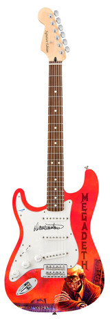 Megadeth Dave Mustaine Autographed Peace Sells but Who's Buying Graphics Guitar ACOA