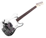 Pete Seeger Autographed "Hillside Harmony" Custom Graphics Guitar w Banjo Sketch