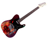 The Doors John Densmore Autographed "Psychedelic Silhouette" 1/1 Graphics Guitar