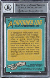 William Shatner Signed 1976 Topps Star Trek #30 Card Auto Grade 10! BAS Slabbed