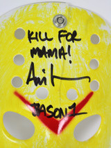 Ari Lehman Friday The 13th "Kill For Mama!" Signed Yellow Jason Mask BAS #D67491