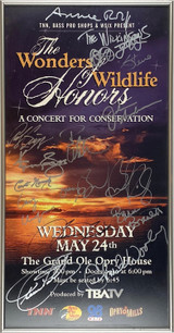 Grand Ole? Opry Multi-Autographed Framed Poster Kenny Rogers Brad Paisley Plus