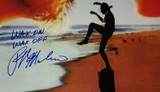 Ralph Macchio Autographed The Karate Kid 24x36 Poster Wax On Wax Off Exact Proof