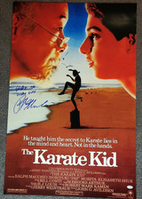 Ralph Macchio Autographed The Karate Kid 24x36 Poster Wax On Wax Off Exact Proof Version 2