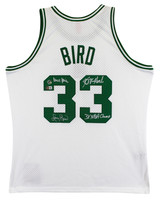 Celtics (3) Bird, Parish & McHale Signed White M&N Swingman Jersey BAS Witnessed