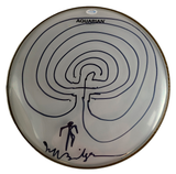 Jeff Bridges Signed Autographed Man Entering Maze Sketch 14 inch Drumhead ACOA