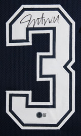 Javonte Williams Authentic Signed Navy Pro Style Framed Jersey BAS Witnessed
