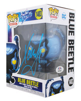 Xolo Mariduena Signed Blue Beetle #1403 Funko Pop Vinyl Figure PSA/DNA #BN36431