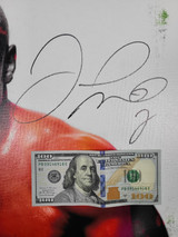 Floyd Money Mayweather Jr. Signed Painting Art Print Framed Canvas BAS
