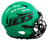 Jets Darelle Revis "2x Insc" Signed Rave F/S Speed Proline Helmet W/ Case BAS W