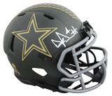 Cowboys Dak Prescott Signed STS IV Speed Mini Helmet W/ Case BAS Witnessed