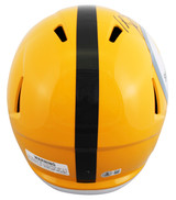 Steelers T.J. Watt Signed Yellow Full Size Speed Rep Helmet BAS Witnessed