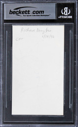 Richard Dreyfuss Jaws Authentic Signed 3x5 Index Card Autographed BAS Slabbed