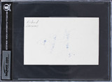 Richard Simmons Sweatin' to the Oldies Signed 5x8 Index Card BAS Slabbed