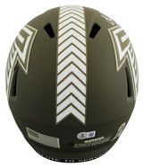 Falcons Julio Jones Signed Salute To Service Full Size Speed Rep Helmet BAS Wit