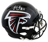 Falcons Julio Jones Signed 2003-19 TB Full Size Speed Rep Helmet W/ Case BAS Wit
