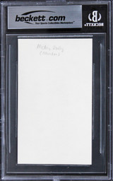 Micky Dolenz The Monkees Authentic Signed 3x5 Index Card Autographed BAS Slabbed