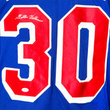 Gilles Villemure Signed New York Blue Hockey Jersey (JSA)