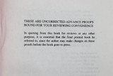 Contagion (Unsigned Advance Uncorrected Proof)