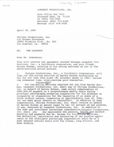 Harvey Korman Hand-Signed 1985 "The Longshot" Theatrical Film Contract