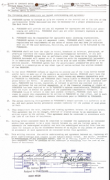 Buck Owens Hand-Signed 1979 Country Music Concert Contract & Union Statement Archive