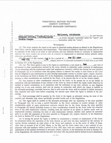 Jackie Coogan Hand-Signed 1961 Diamond Artists Theatrical Motion Picture Agency Contract