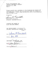 Valerie Bertinelli Hand-Signed 1988 NBC Entertainment Television Contract Amendment