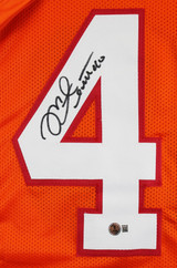 Mike Alstott Authentic Signed Orange Throwback Pro Style Jersey BAS Witnessed