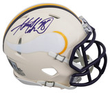 Vikings Adrian Peterson Authentic Signed Retro Speed Mini Helmet BAS Witnessed