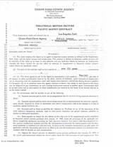 Richard Harris Hand-Signed Agency Contract