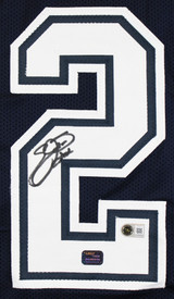 Emmitt Smith Authentic Signed Navy Pro Style Jersey Autographed BAS Witnessed 2