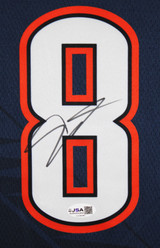 Thunder Jalen Williams Signed 2025 Navy Nike City Ed. Swingman Framed Jersey JSA