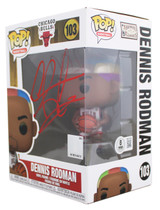 Bulls Dennis Rodman Authentic Signed #103 Funko Pop Figure BAS Wit #2W373784