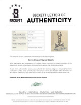 James Stewart "Harvey" Authentic Signed 8x10 Sketch Harvey BAS #AE16990
