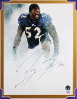 Ravens Ray Lewis Authentic Signed 11x14 Framed Photo PSA/DNA Itp #7A05719