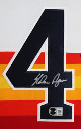 Astros Nolan Ryan Signed Rainbow Nike Cooperstown Collection Framed Jersey BAS
