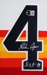 Astros Nolan Ryan "HOF 99" Authentic Signed Rainbow Nike CC Framed Jersey  BAS