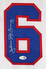 Julius "Dr. J" Erving Authentic Signed White Pro Style Jersey JSA Witness